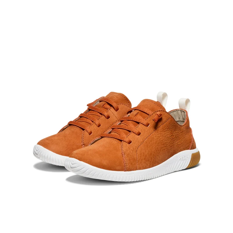 KNX Leder Sneaker für große Kids | Gold Flame/Star White