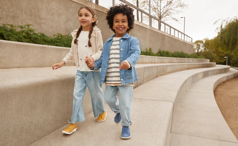 KNX Leder Sneaker für große Kids | Daffodil/Star White