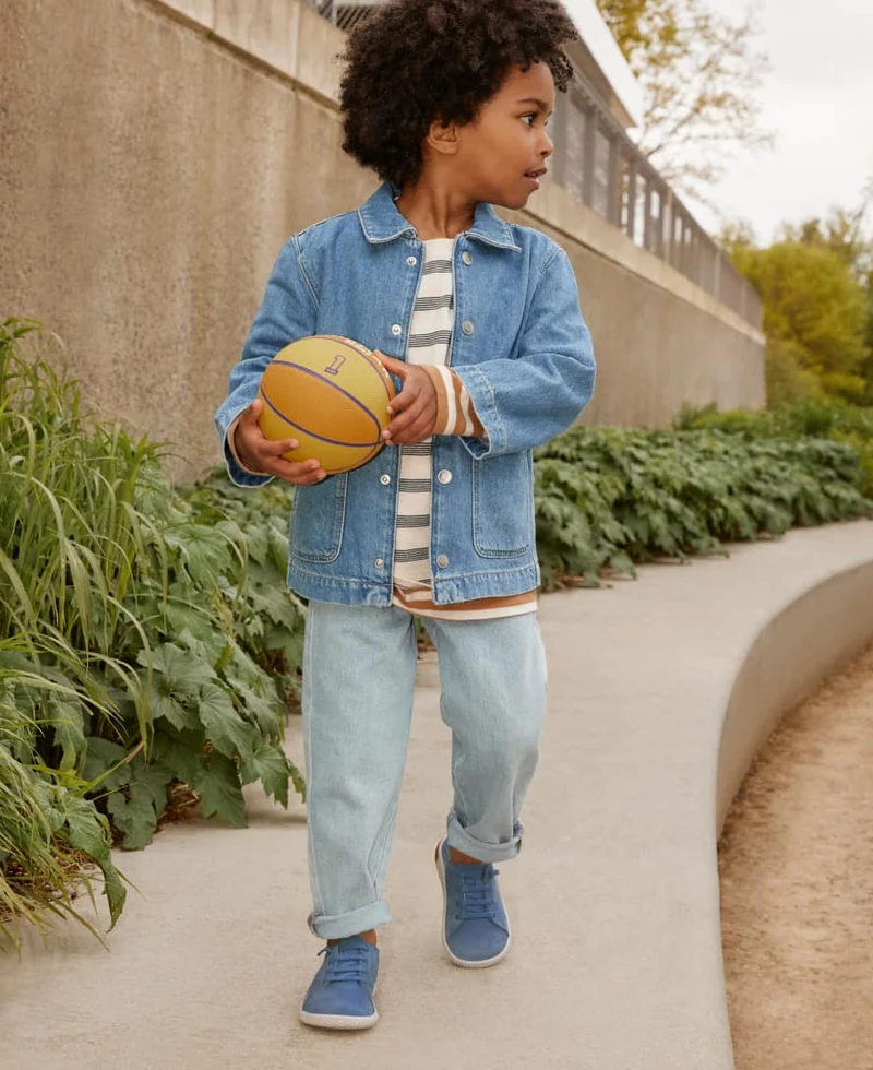 KNX Leder Sneaker für kleine Kids | Coronet Blue/Vapor