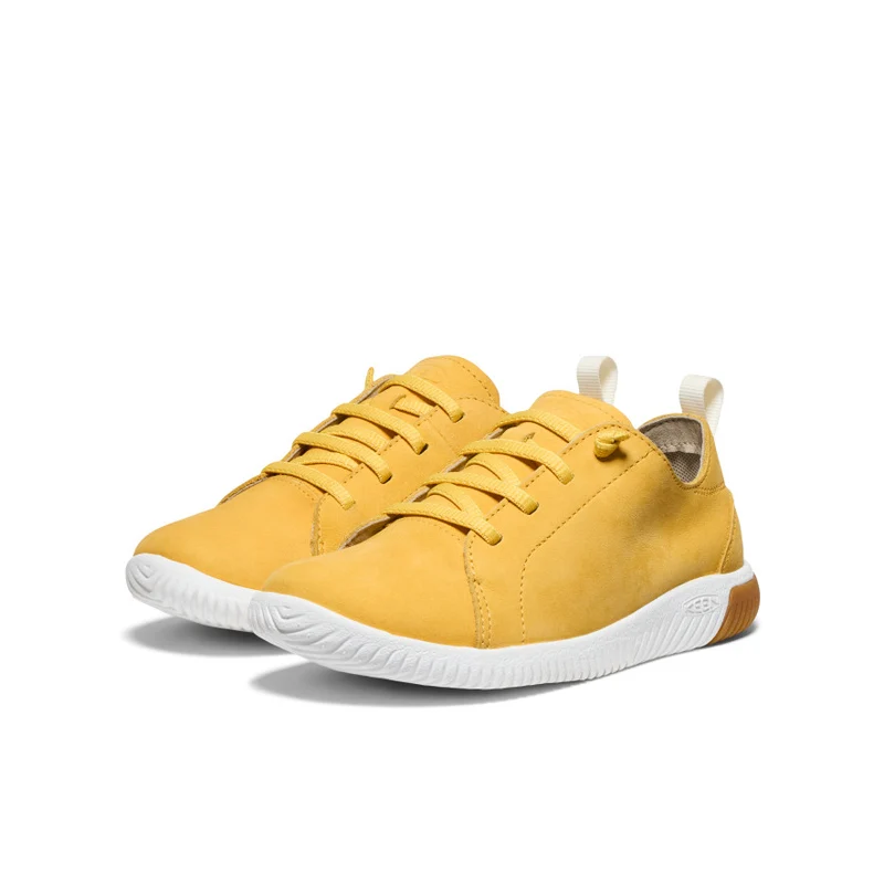 KNX Leder Sneaker für große Kids | Daffodil/Star White