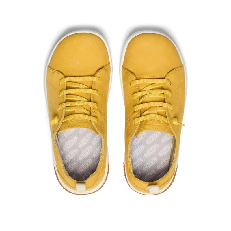 KNX Leder Sneaker für große Kids | Daffodil/Star White