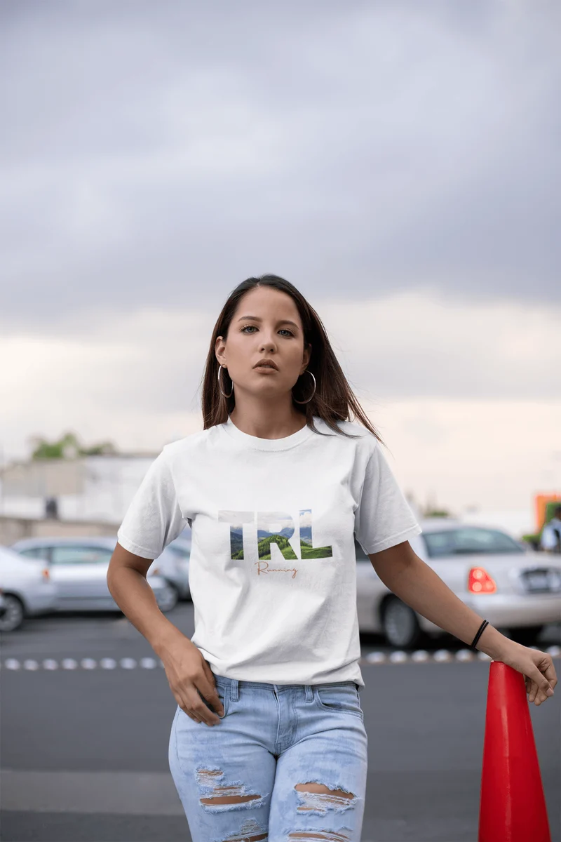 TRL Running Cutout Letters - Bio Premium T-Shirt Damen