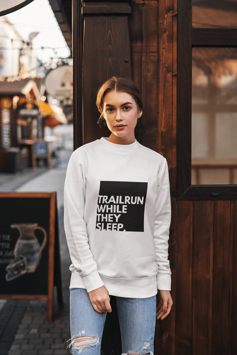 Trailrun while they sleep - Bio Premium Sweatshirt