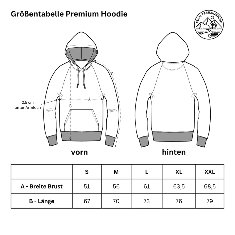 Trailrun while they sleep - Bio Premium Hoodie