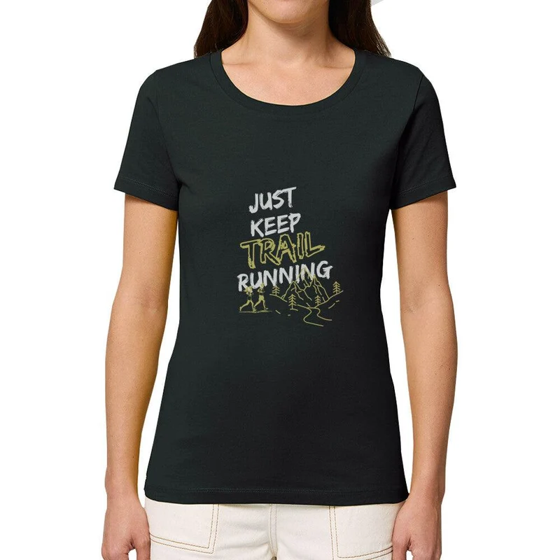 Just Keep Trailrunning - Premium Bio T-Shirt Damen