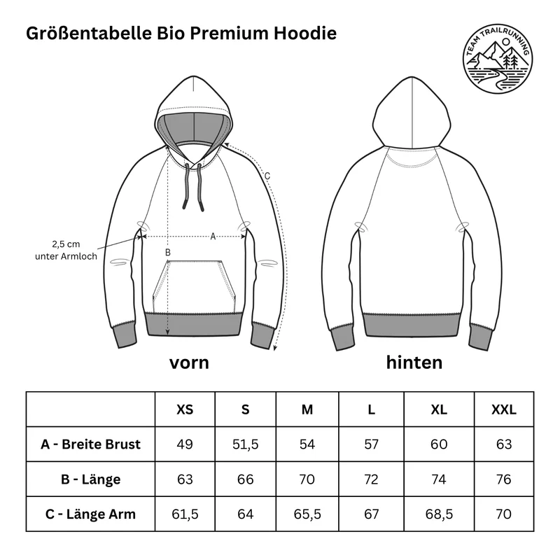 TRAILRUN Retro Letters - Bio Premium Hoodie