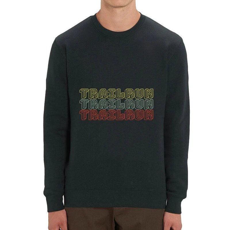 TRAILRUN Retro Letters - Bio Premium Sweatshirt