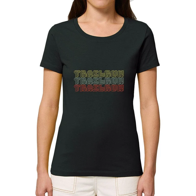 TRAILRUN Retro Letters - Premium Bio T-Shirt Damen
