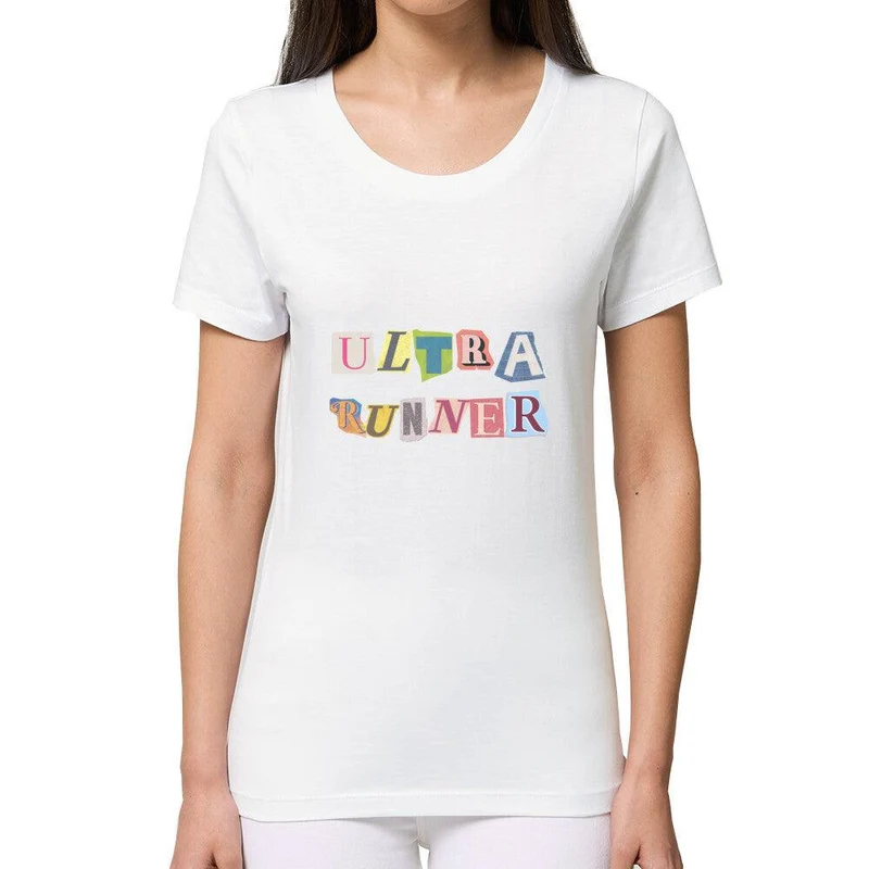 Ultra Runner Cutout Letters - Premium Bio T-Shirt Damen