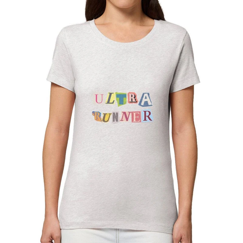 Ultra Runner Cutout Letters - Premium Bio T-Shirt Damen