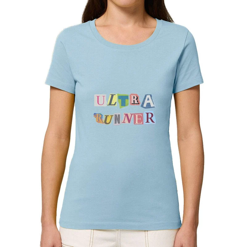 Ultra Runner Cutout Letters - Premium Bio T-Shirt Damen