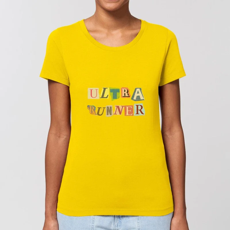 Ultra Runner Cutout Letters - Premium Bio T-Shirt Damen