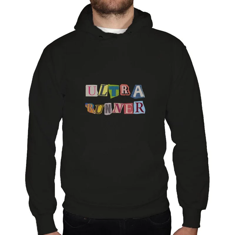 Ultra Runner Cutout Letters - Bio Premium Hoodie