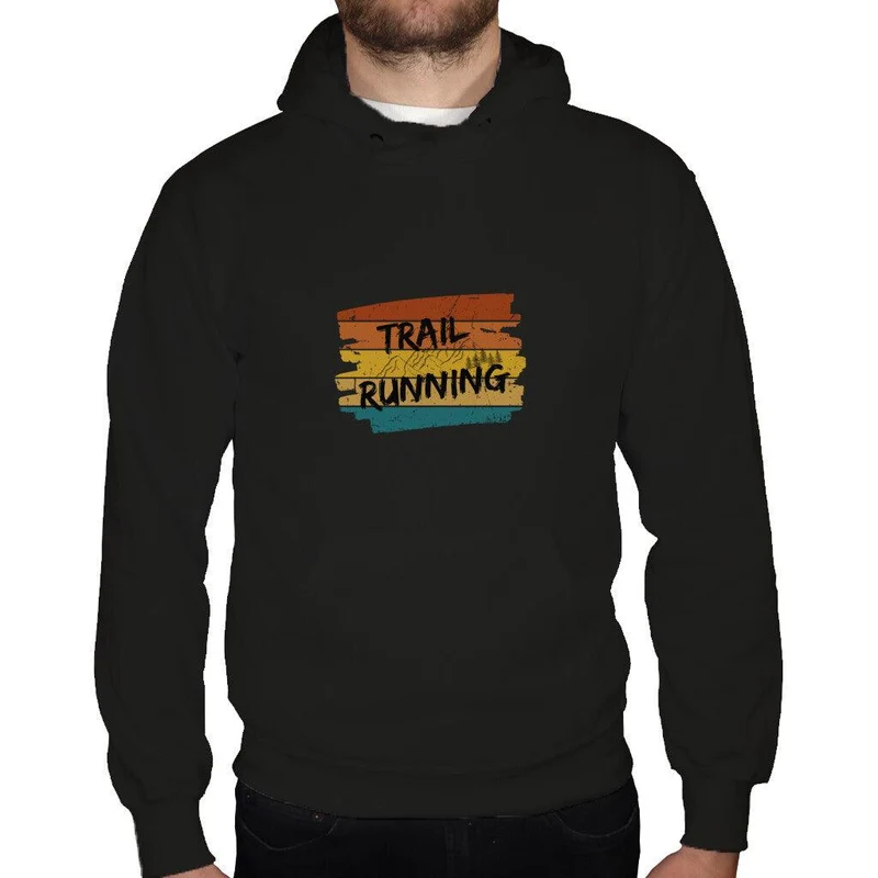 Trailrunning Retro Stripes - Bio Premium Hoodie