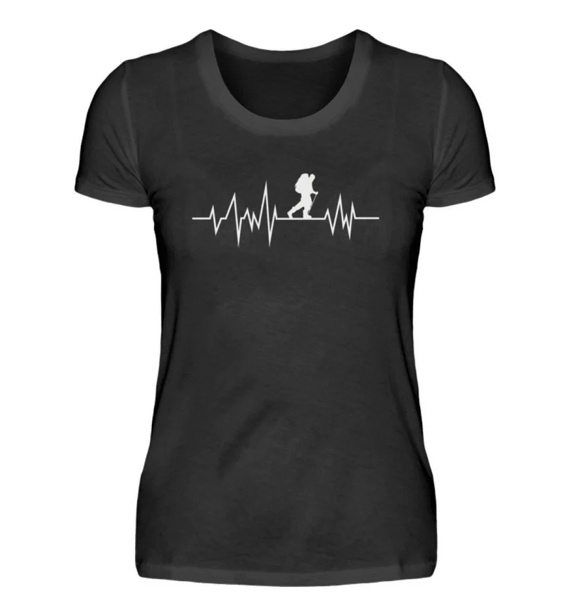 Hiking Heartbeat - Damen Premium T-Shirt