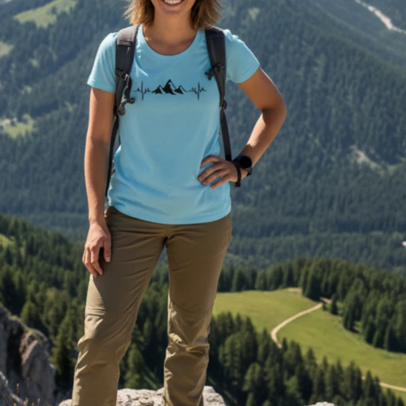 Berg Herzschlag - Damen Premium T-Shirt