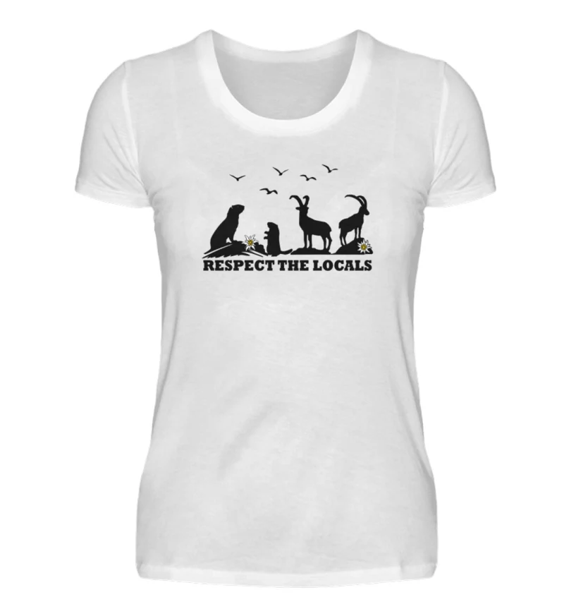 Respect the Locals - Damen Premium T-Shirt