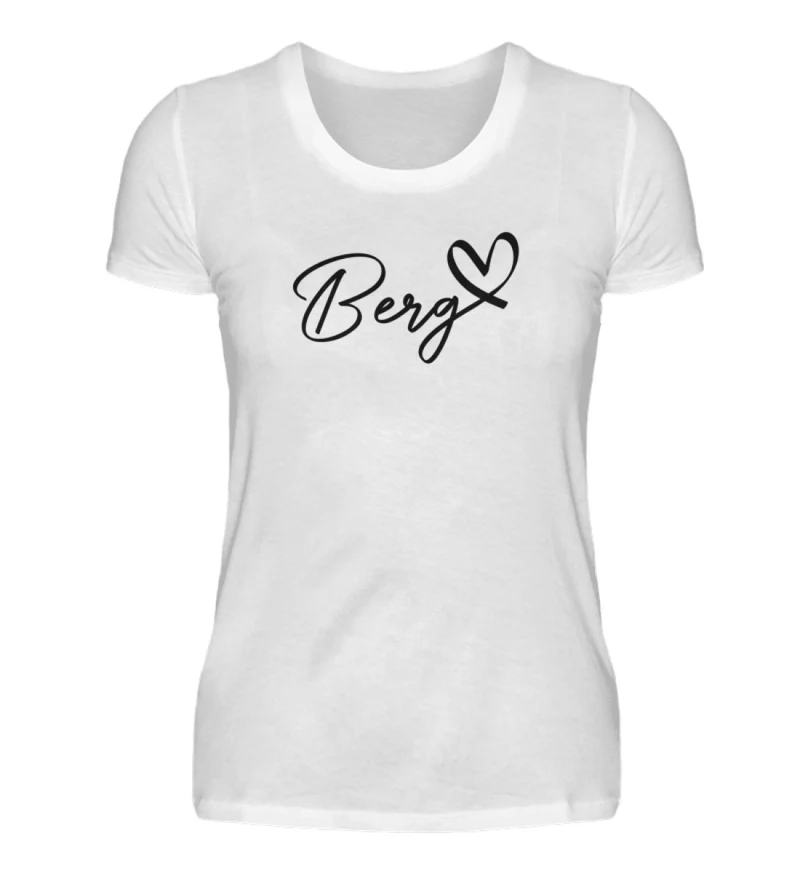 Berg Herz - Damen Premium T-Shirt