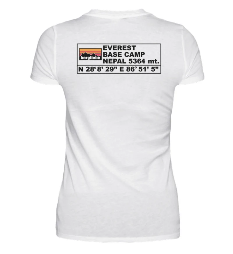 Everest Base Camp Backprint - Damen Premium T-Shirt