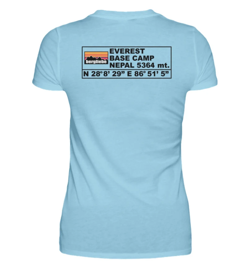 Everest Base Camp Backprint - Damen Premium T-Shirt