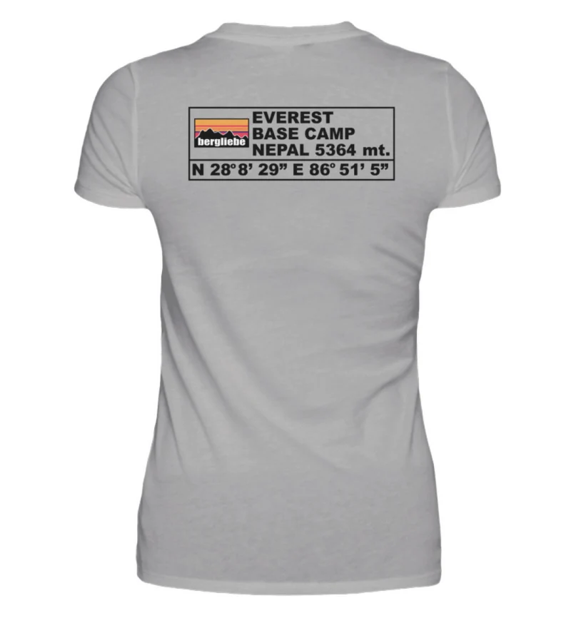 Everest Base Camp Backprint - Damen Premium T-Shirt