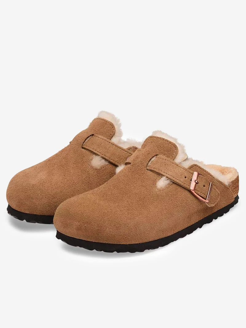 Boston Shearling in suede 'Dark Tea'