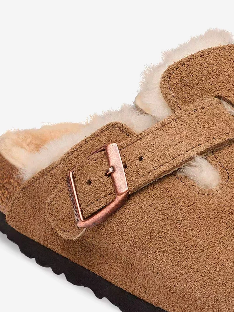 Boston Shearling in suede 'Dark Tea'