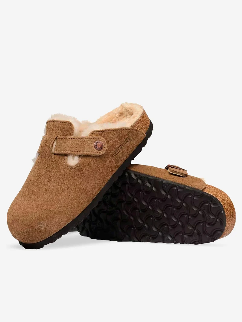 Boston Shearling in suede 'Dark Tea'