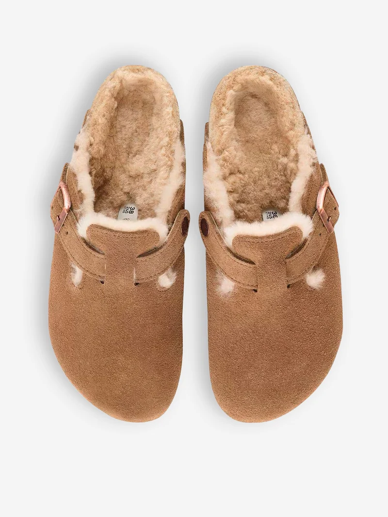 Boston Shearling in suede 'Dark Tea'