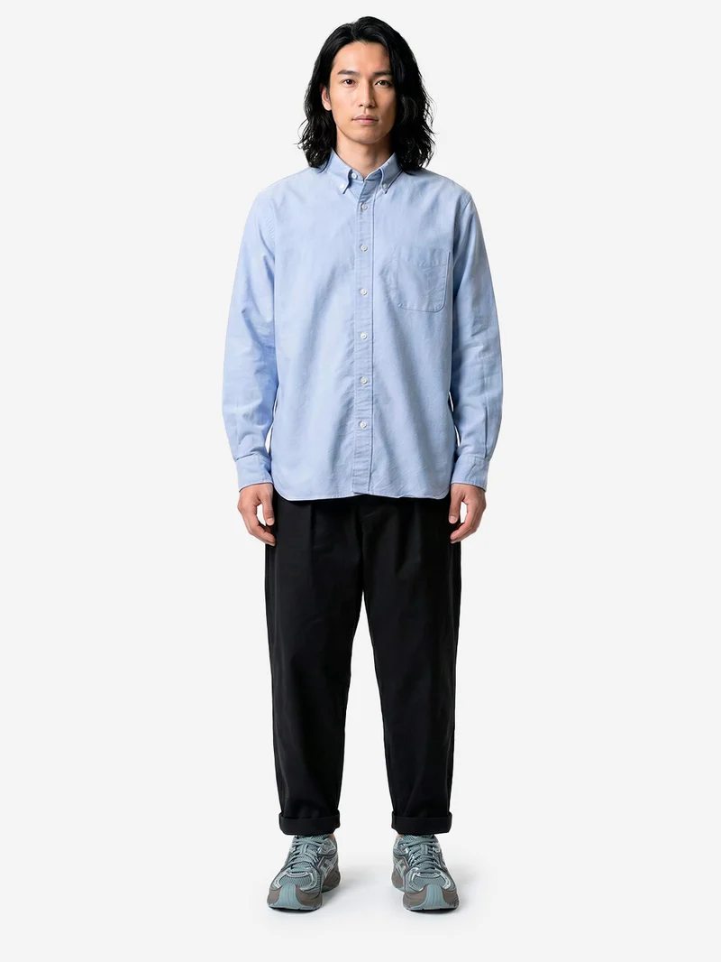 Pantaloni tapered neri 2 pleats in twill