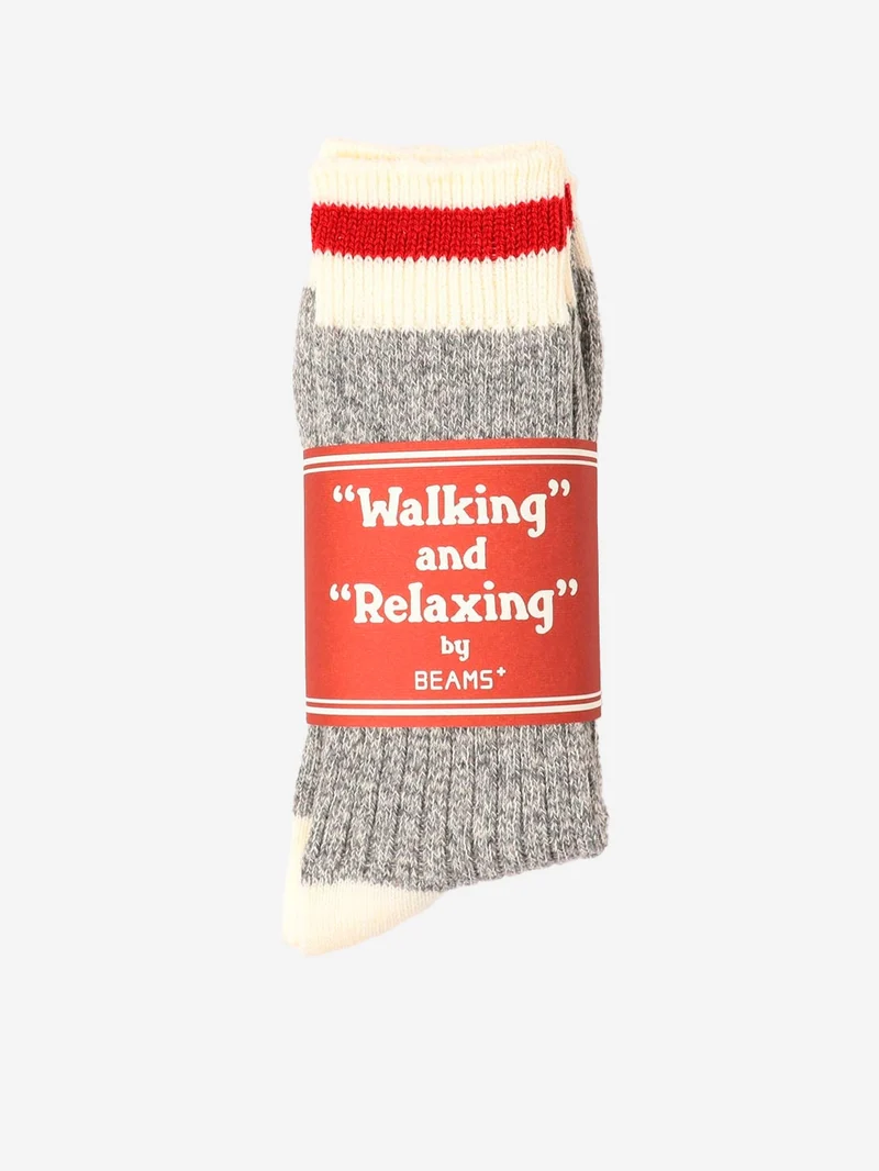 Rag socks grigi con rosso