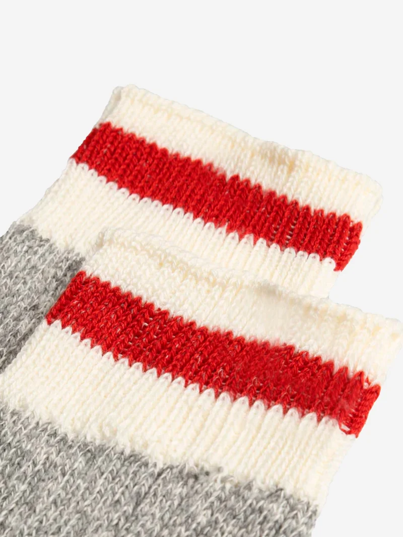 Rag socks grigi con rosso