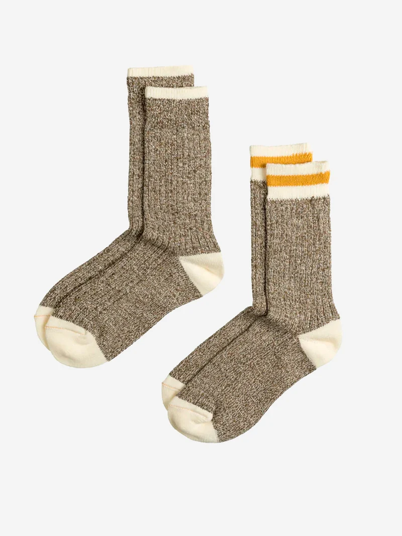 Rag socks kaki con giallo