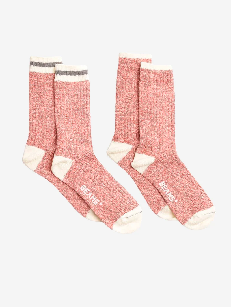 Rag socks rossi con grigio