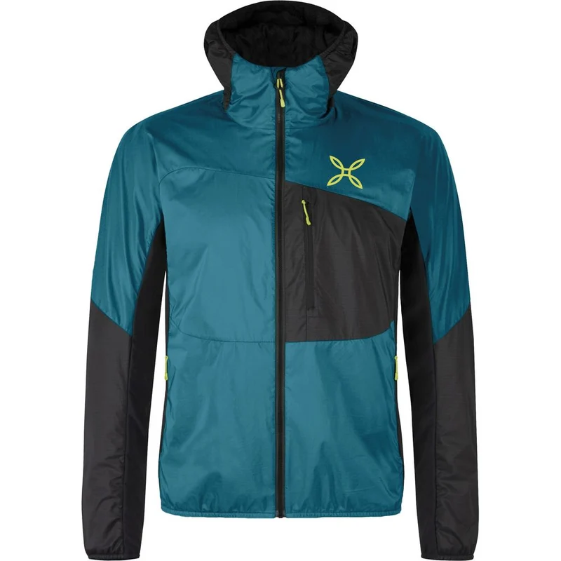 Montura Traccia Octa Hooded Herren Skitourenjacke steel-blue-sunny-lime
