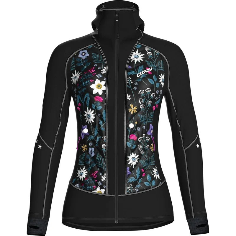 Crazy Idea Jacket Channel Damen Isolationsjacke print-alpin-flower