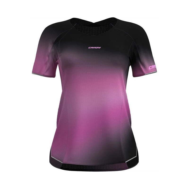 Crazy Idea Shirt Light Up W Pink, leichtes Damen-Shirt für Bergsport und Freizeit