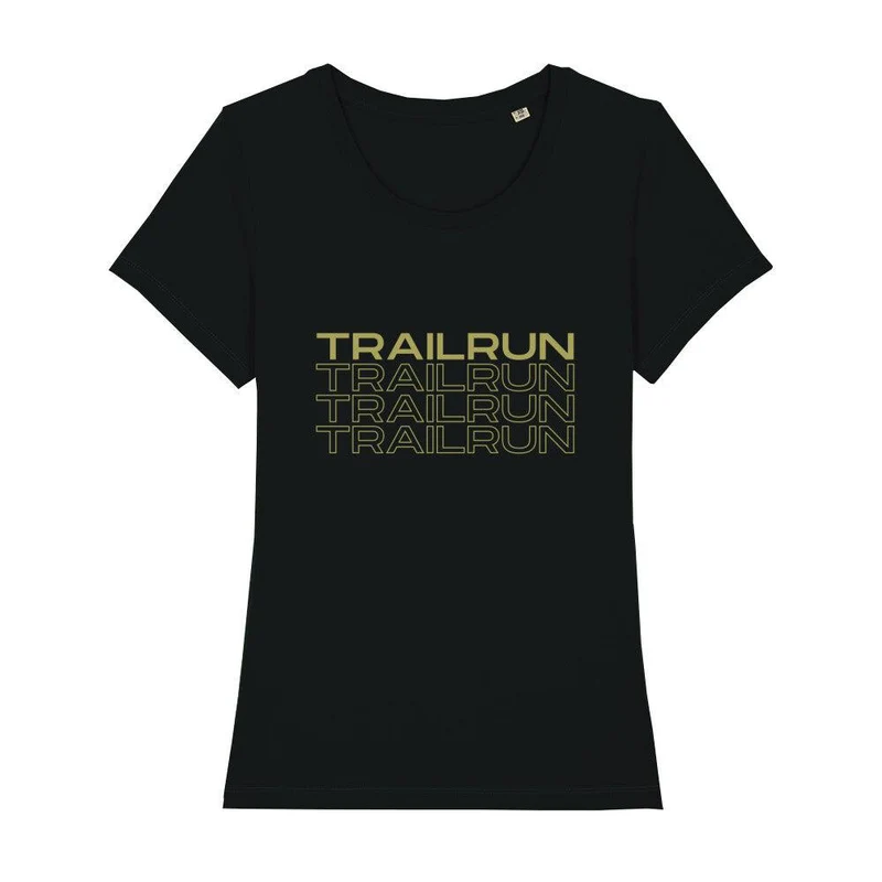 TRAILRUN Letters transparent - Premium Bio T-Shirt Damen