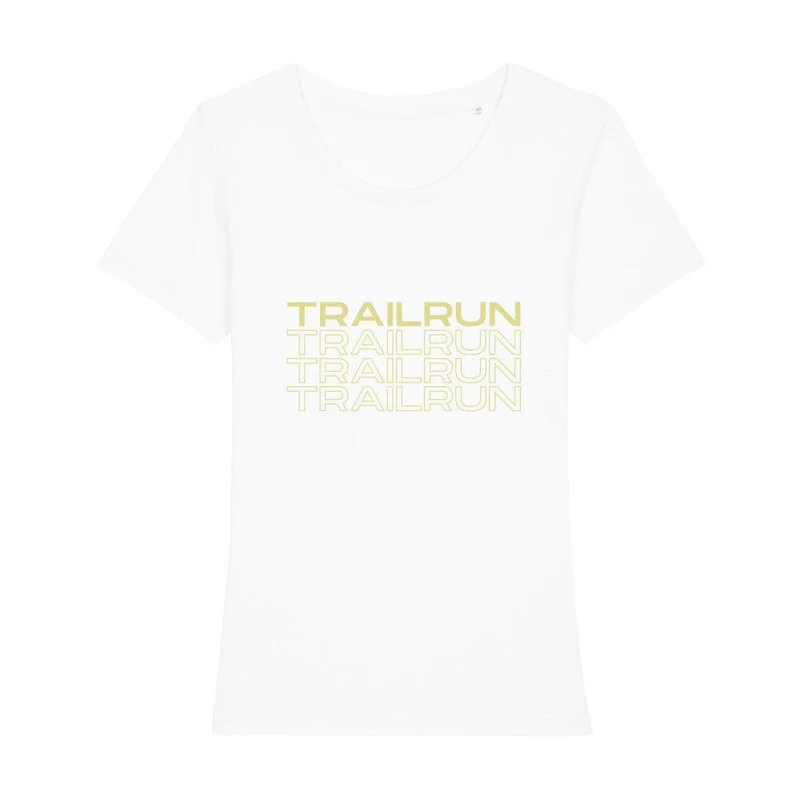 TRAILRUN Letters transparent - Premium Bio T-Shirt Damen