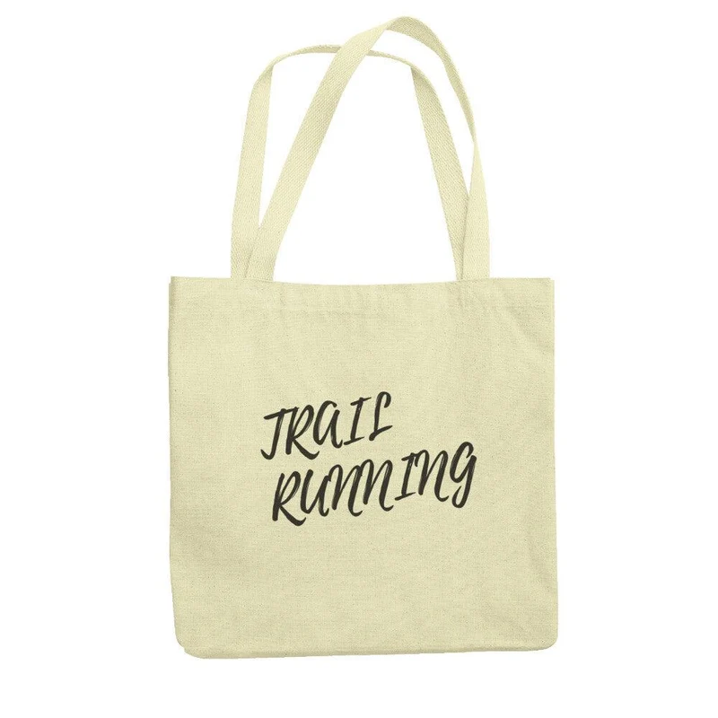 Trail Running Minimal Letters - Jutebeutel