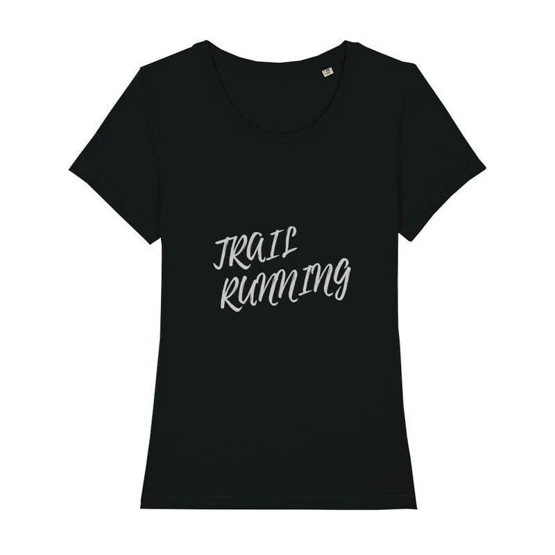 Trail Running Minimal Letters - Premium Bio T-Shirt Damen