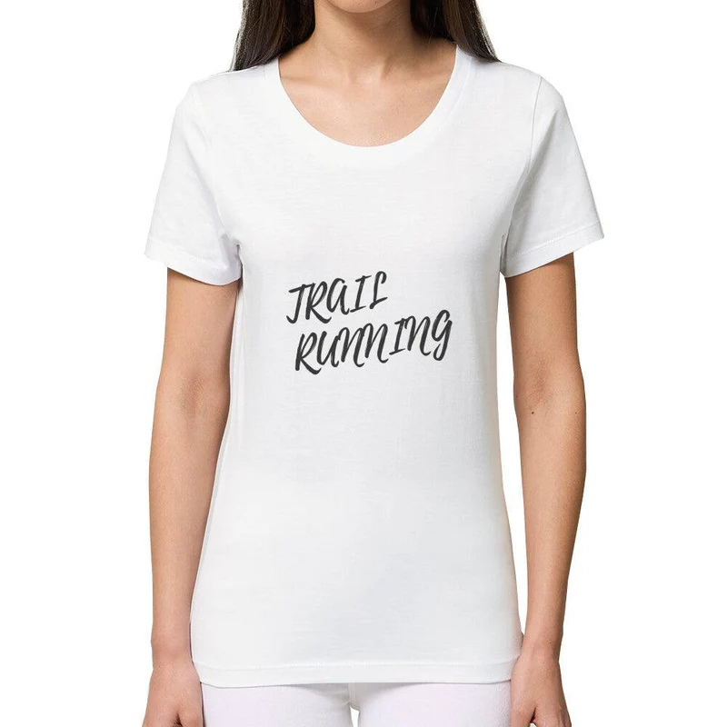 Trail Running Minimal Letters - Premium Bio T-Shirt Damen