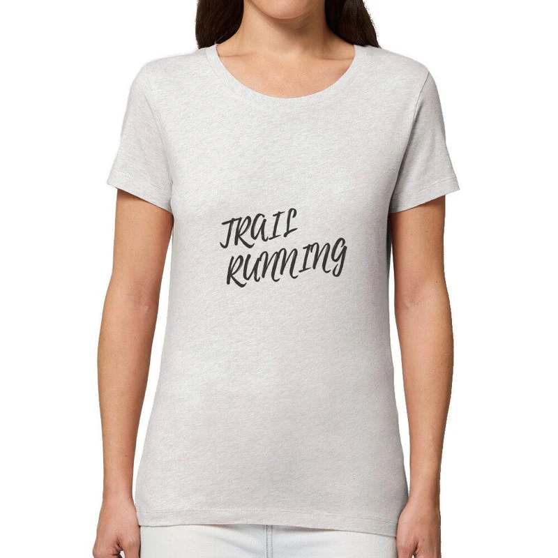 Trail Running Minimal Letters - Premium Bio T-Shirt Damen