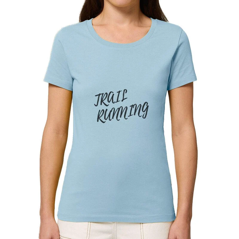 Trail Running Minimal Letters - Premium Bio T-Shirt Damen