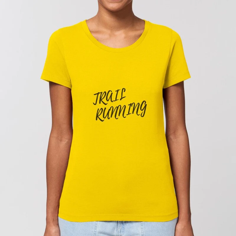 Trail Running Minimal Letters - Premium Bio T-Shirt Damen