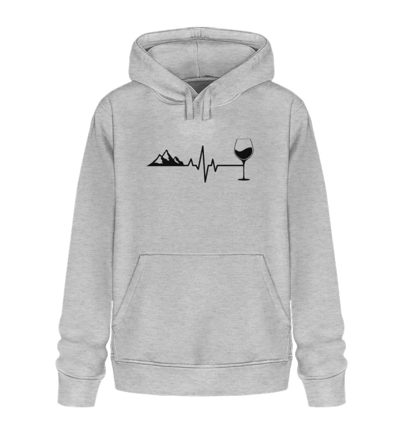Berg Wein Herzschlag - Unisex Premium Organic Hoodie