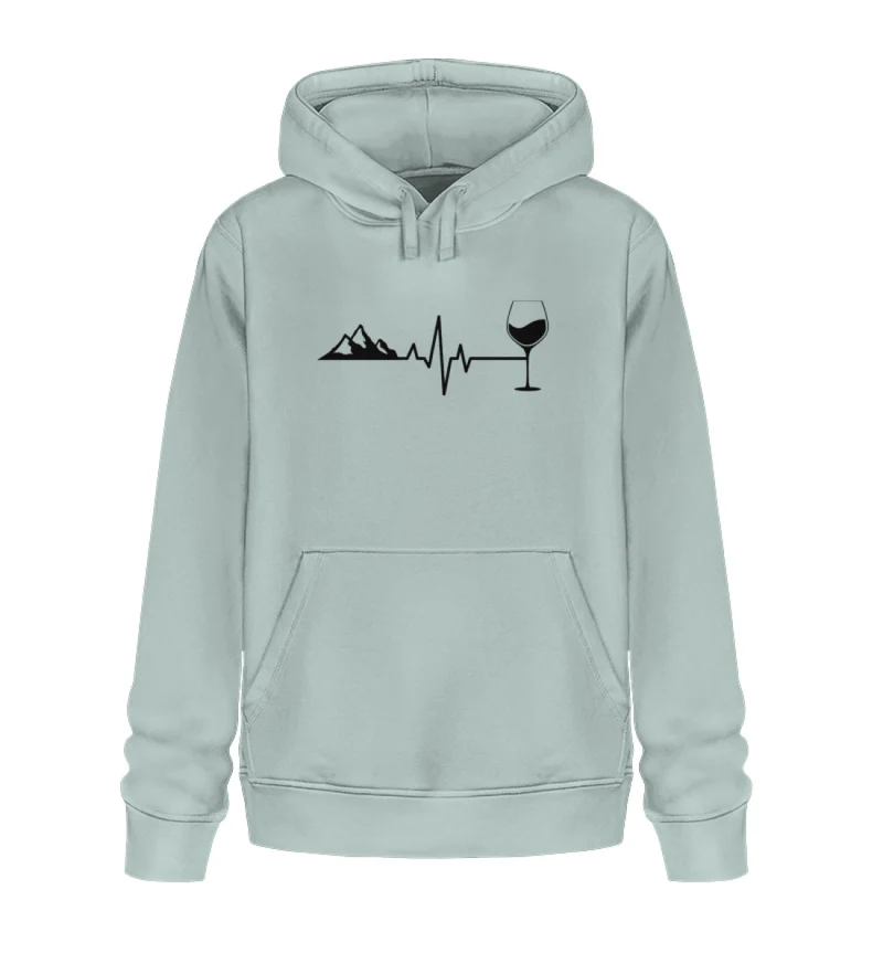 Berg Wein Herzschlag - Unisex Premium Organic Hoodie