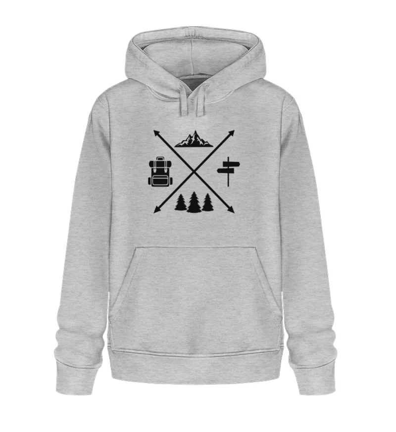 Hiking Cross - Unisex Premium Organic Hoodie