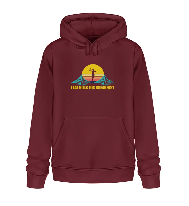 Trailrunning I eat hills for breakfast - Unisex Premium Organic Hoodie