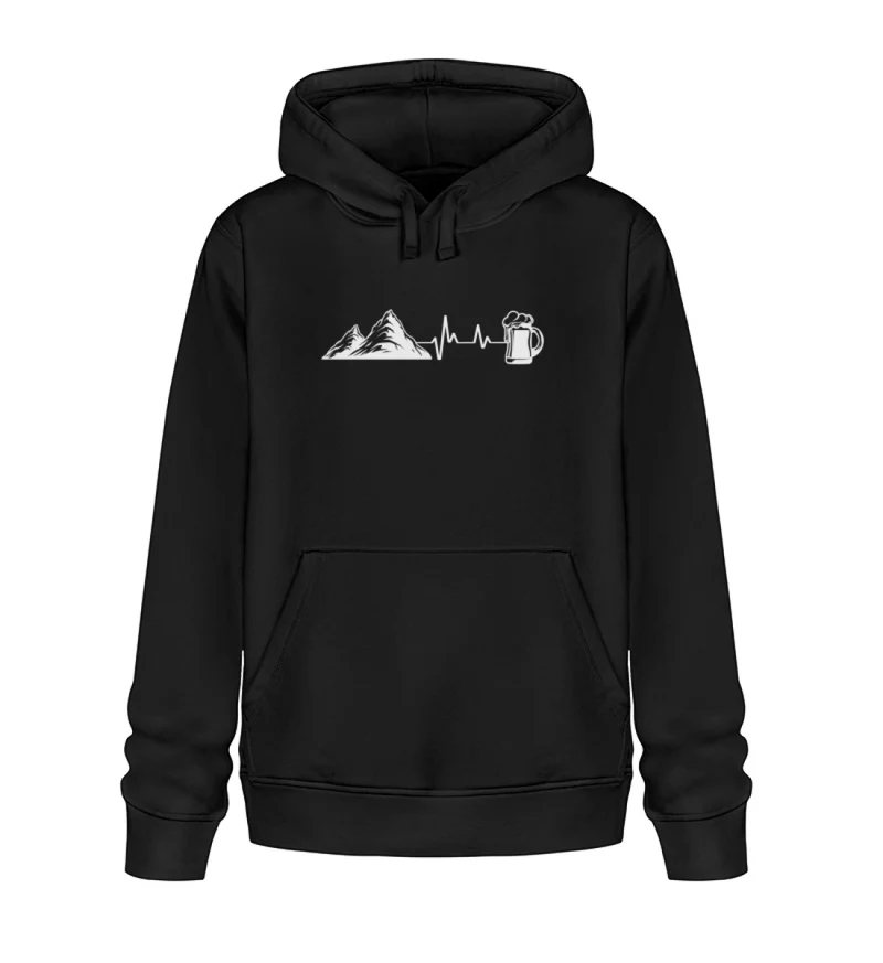 Berg Bier Herzschlag - Unisex Premium Organic Hoodie